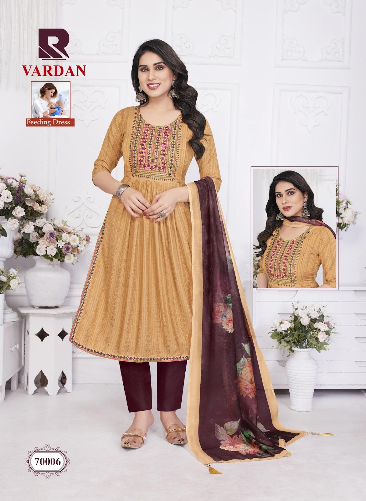 Vardan Feeding Raashi Rayon Dobby Readymade Pant Style Suits Wholesaler India
