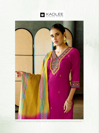 Vardan Kadlee Viscose Weaving Readymade Pant Style Suits Manufacturer Gujarat