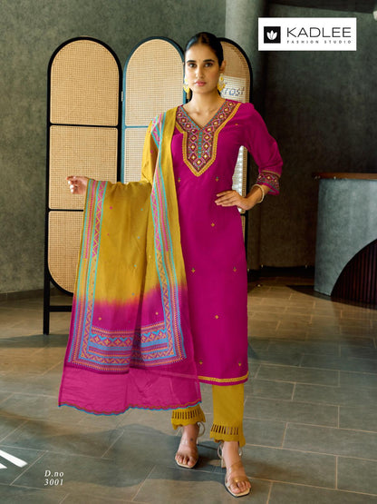 Vardan Kadlee Viscose Weaving Readymade Pant Style Suits Manufacturer Gujarat