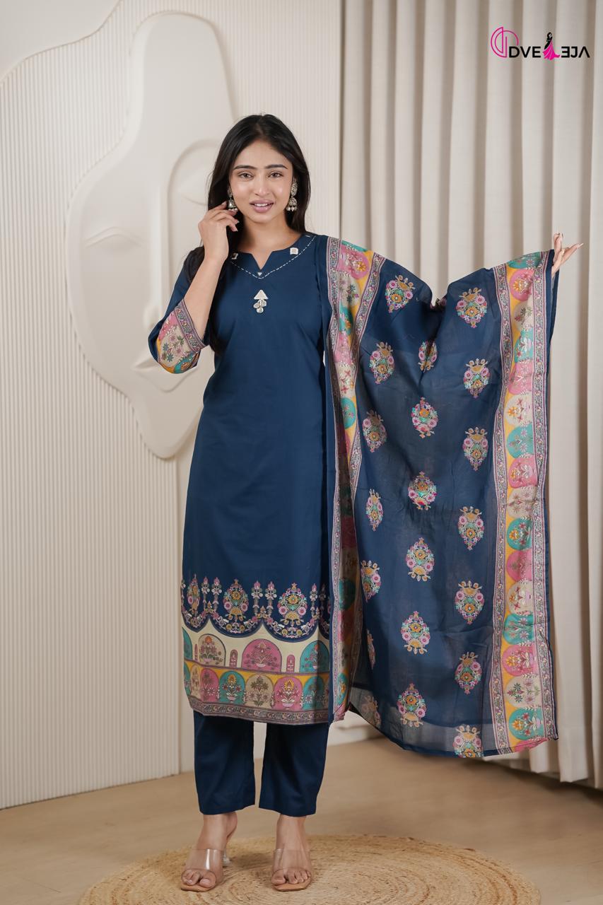 Vardani Series Dveeja Fashion Readymade Cotton Pant Suits Wholesale Price