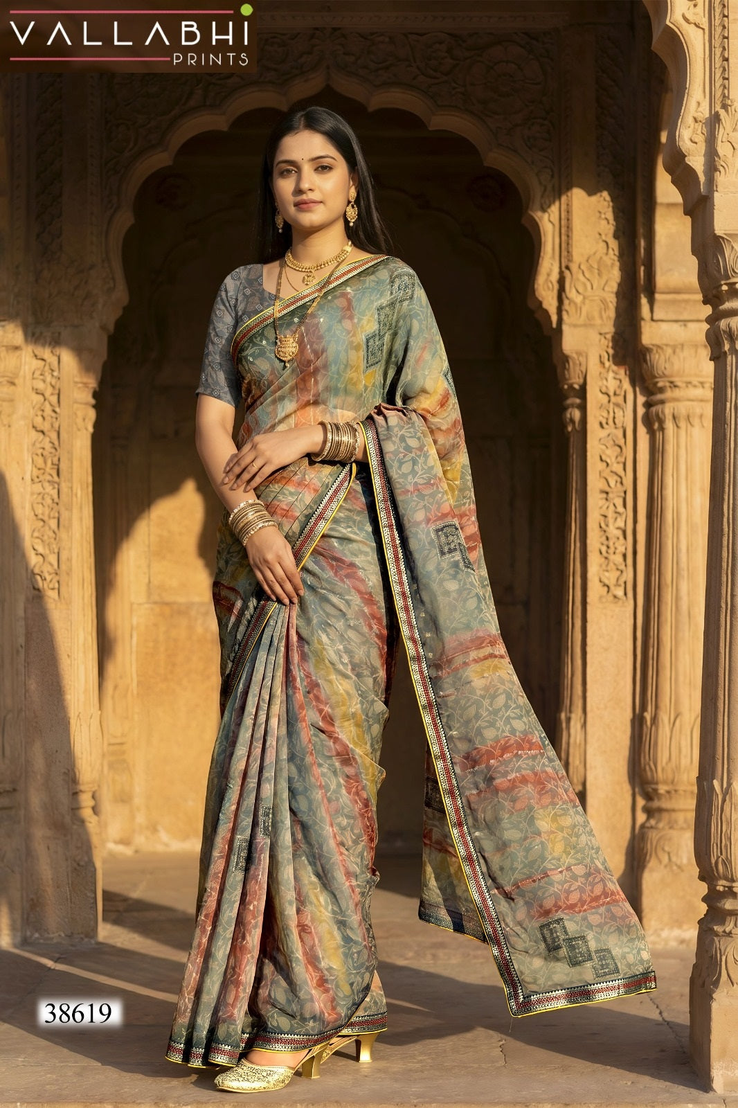 Vardani Vol 11 Vallabhi Prints Weightless Sarees Supplier