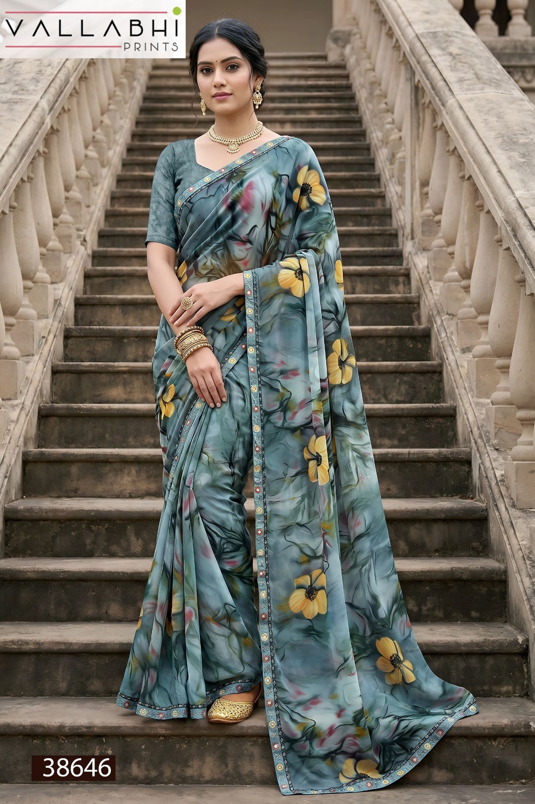 Vardani Vol 17 Vallabhi Prints Weightless Sarees Supplier India