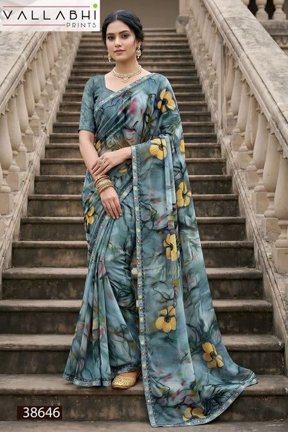 Vardani Vol 17 Vallabhi Prints Weightless Sarees Supplier India