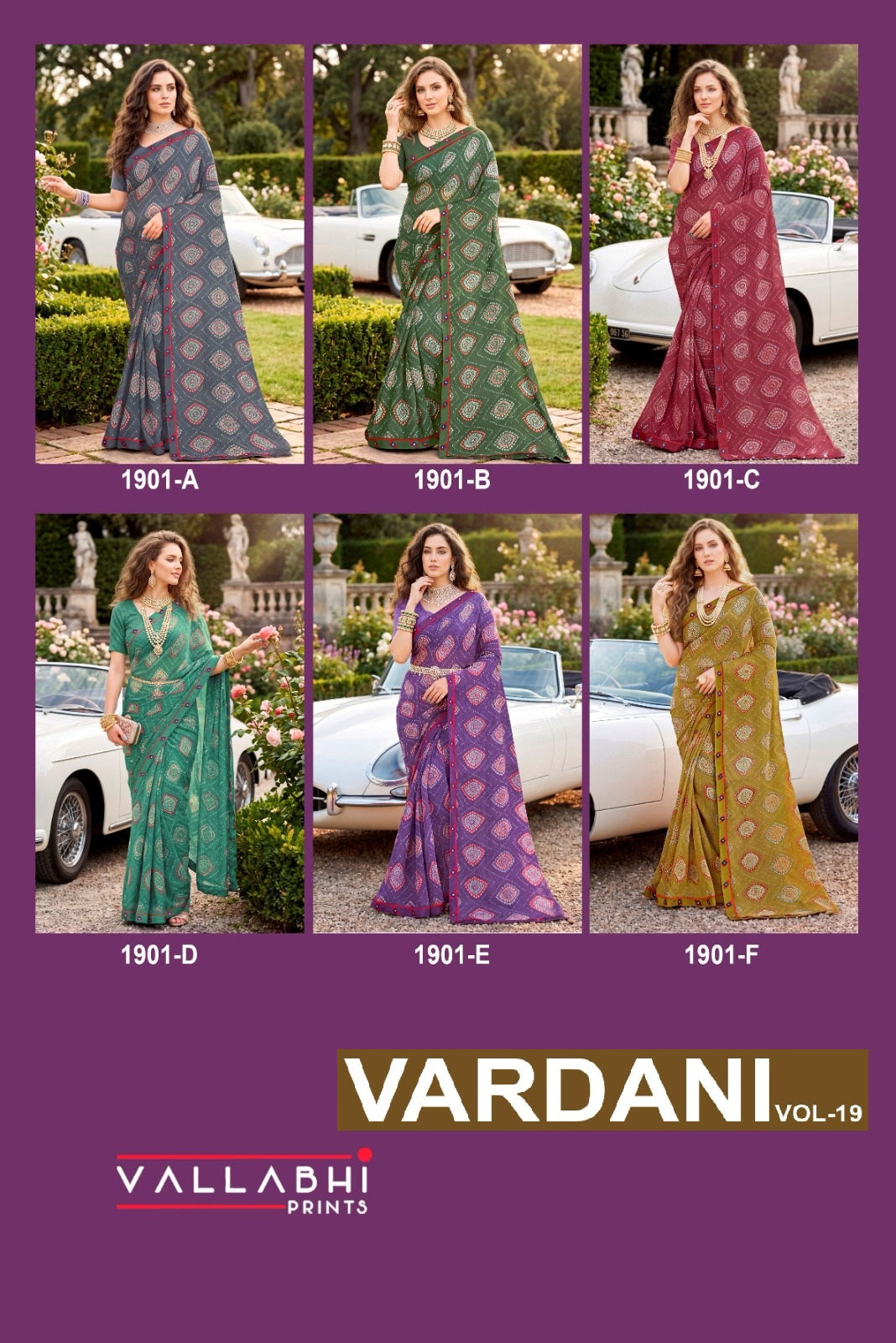 Vardani Vol 19 Vallabhi Prints Weightless Sarees Wholesale Price