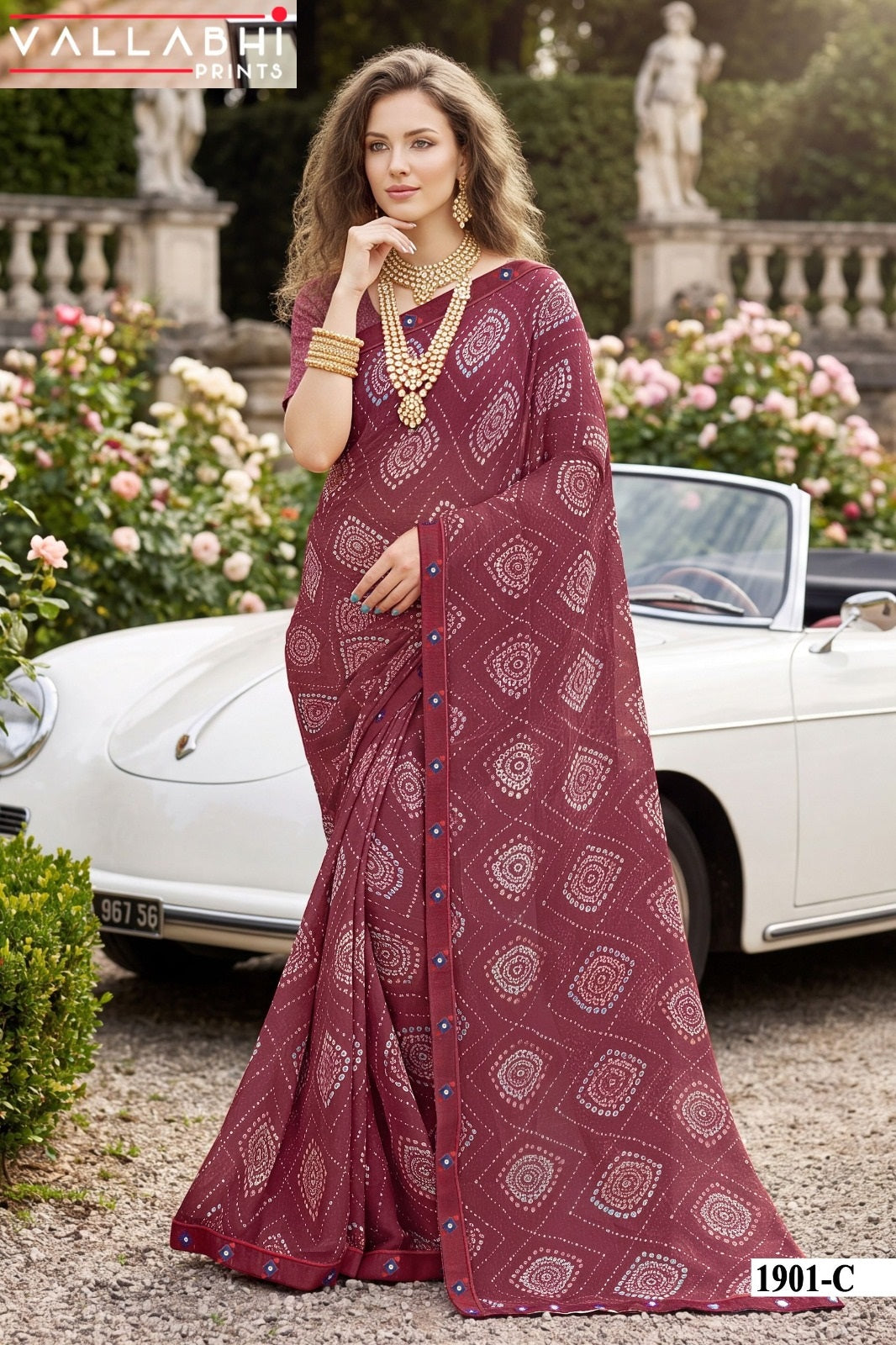 Vardani Vol 19 Vallabhi Prints Weightless Sarees Wholesale Price