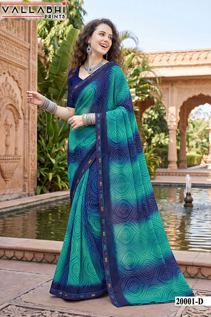Vardani Vol 20 Vallabhi Prints Weightless Sarees Wholesaler India