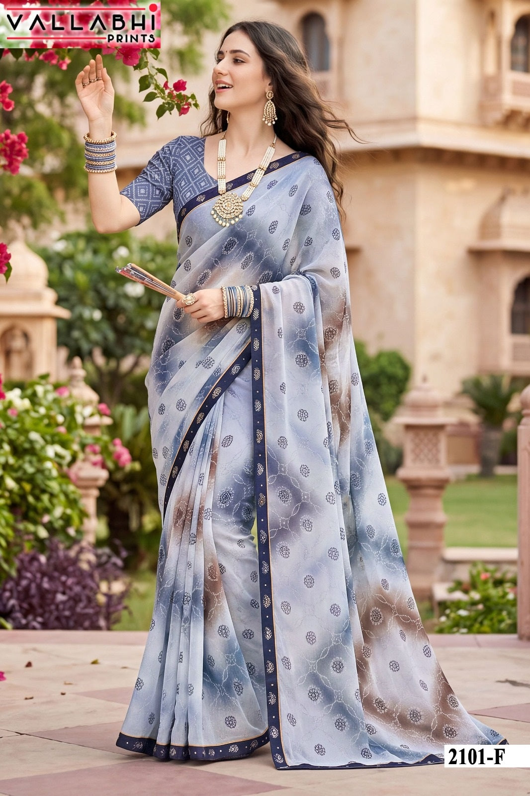 Vardani Vol 21 Vallabhi Prints Weightless Sarees Manufacturer India