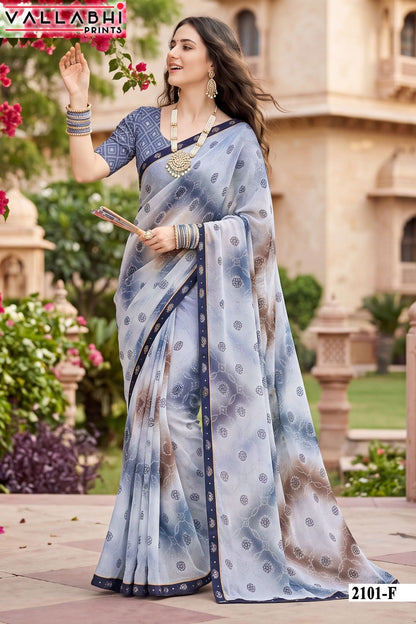 Vardani Vol 21 Vallabhi Prints Weightless Sarees Manufacturer India