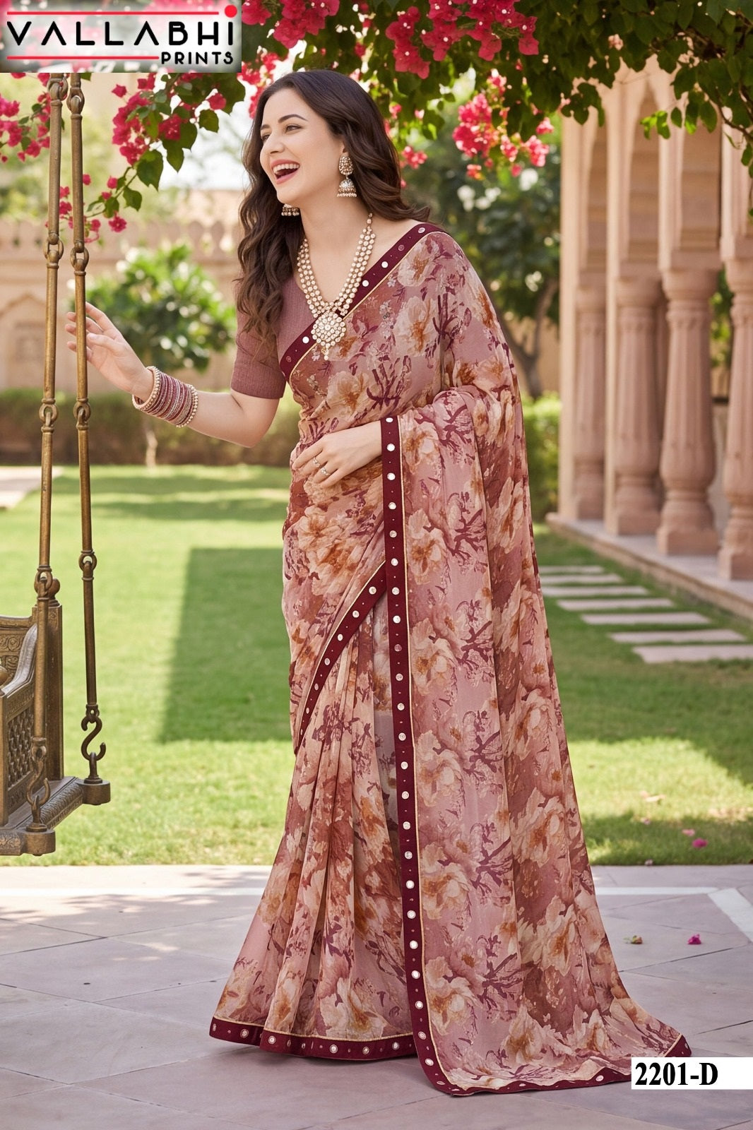 Vardani Vol 22 Vallabhi Prints Weightless Sarees Supplier India