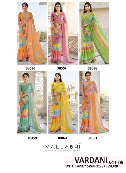 Vardani Vol 6 Vallabhi Prints Georgette Sarees Manufacturer Gujarat