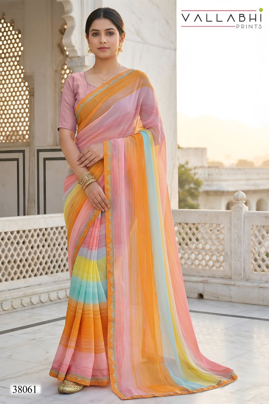 Vardani Vol 6 Vallabhi Prints Georgette Sarees Manufacturer Gujarat