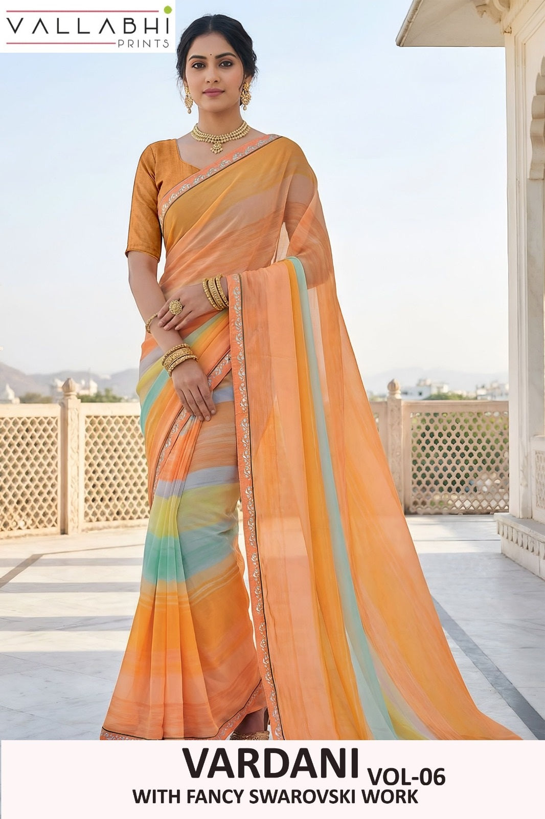 Vardani Vol 6 Vallabhi Prints Georgette Sarees Manufacturer Gujarat
