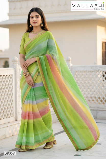 Vardani Vol 6 Vallabhi Prints Georgette Sarees Manufacturer Gujarat