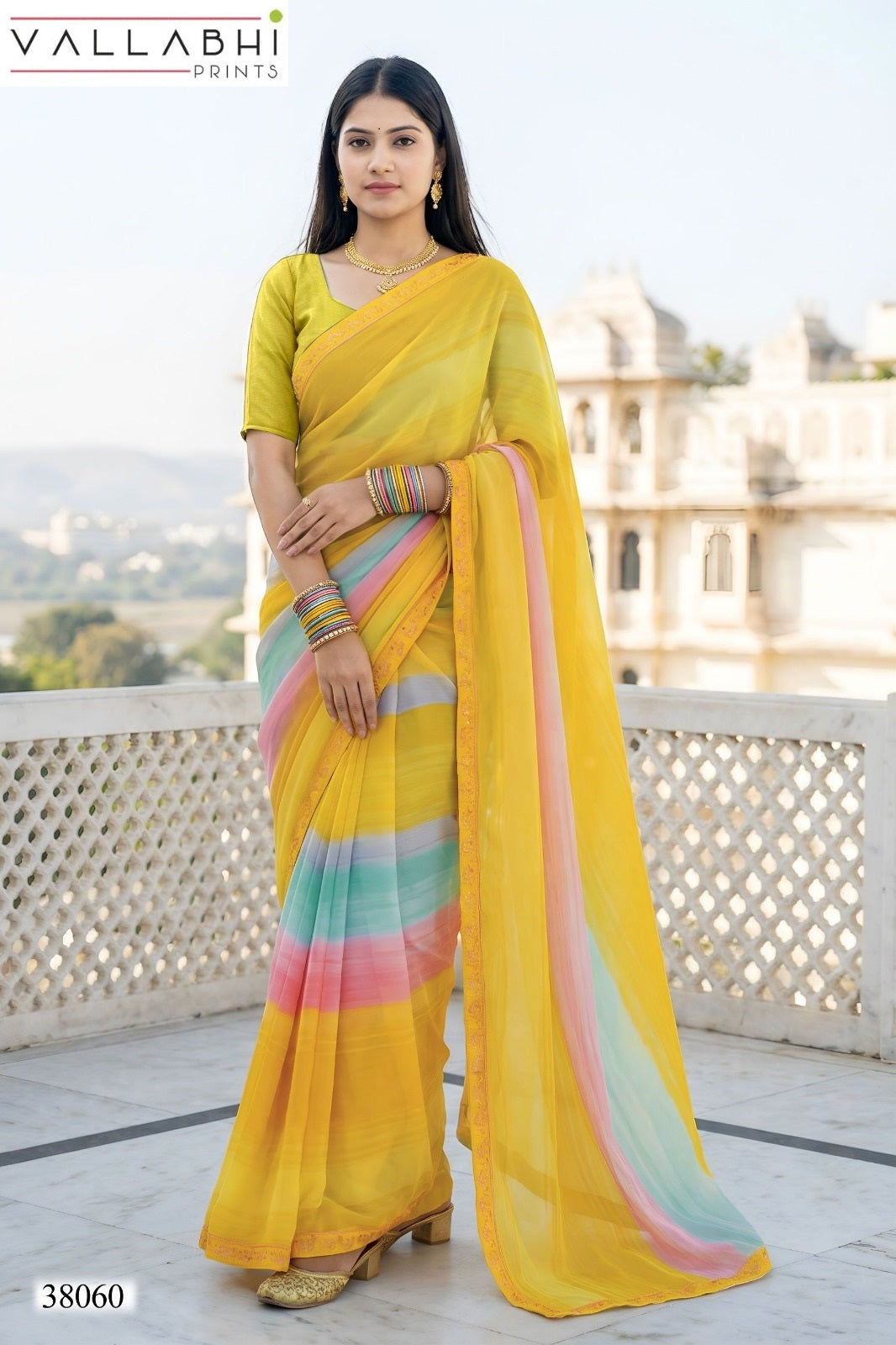Vardani Vol 6 Vallabhi Prints Georgette Sarees Manufacturer Gujarat