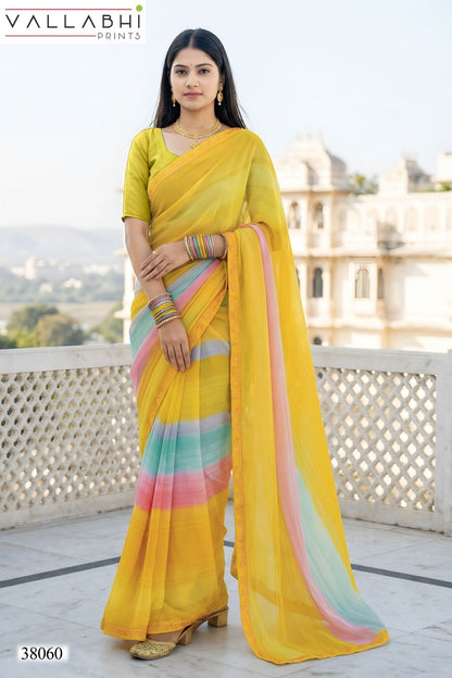 Vardani Vol 6 Vallabhi Prints Georgette Sarees Manufacturer Gujarat