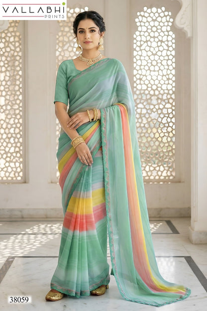 Vardani Vol 6 Vallabhi Prints Georgette Sarees Manufacturer Gujarat