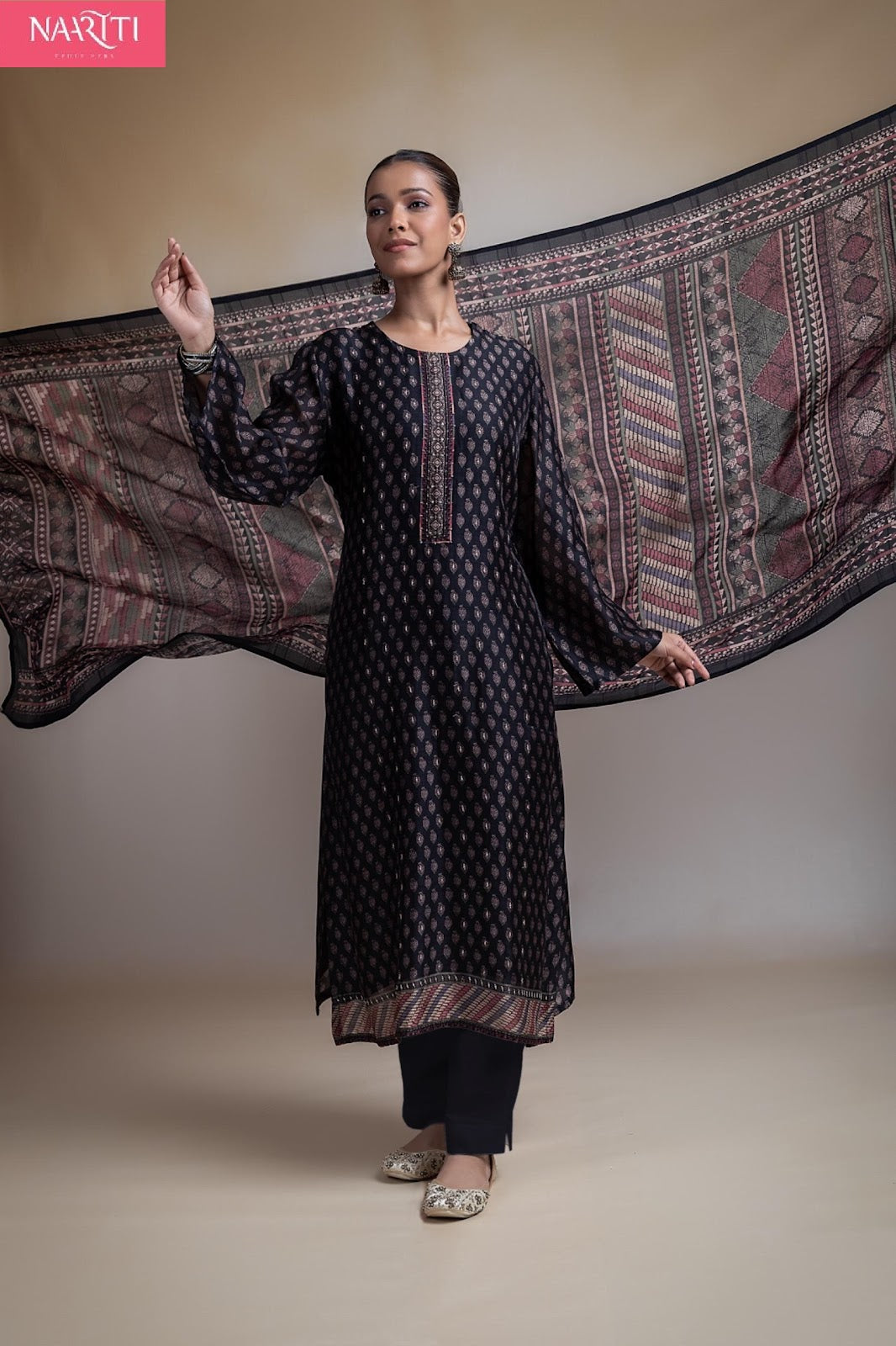 Vareena Naariti Tussar Silk Pant Style Suits Supplier Ahmedabad