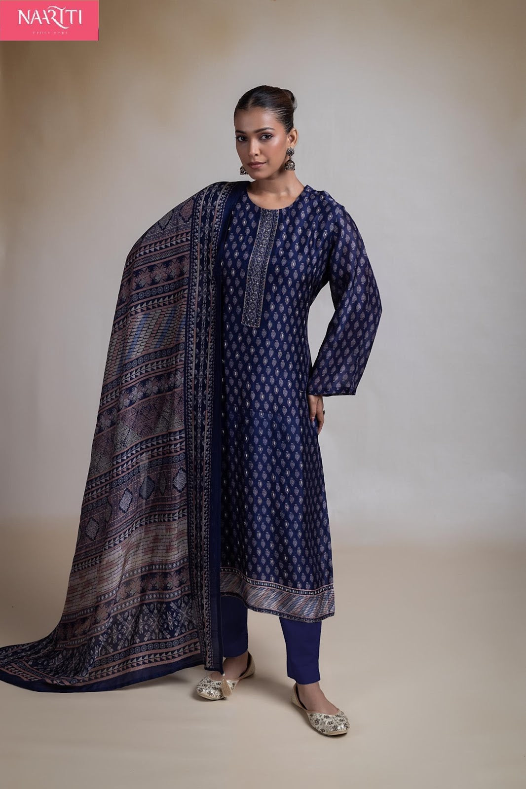 Vareena Naariti Tussar Silk Pant Style Suits Supplier Ahmedabad