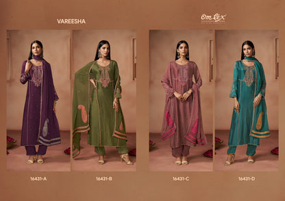Vareesha Omtex Silk Pant Style Suits Supplier