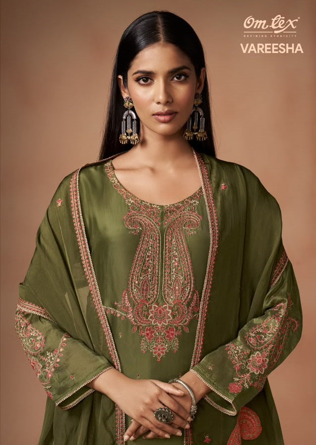 Vareesha Omtex Silk Pant Style Suits Supplier