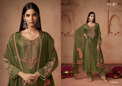 Vareesha Omtex Silk Pant Style Suits Supplier