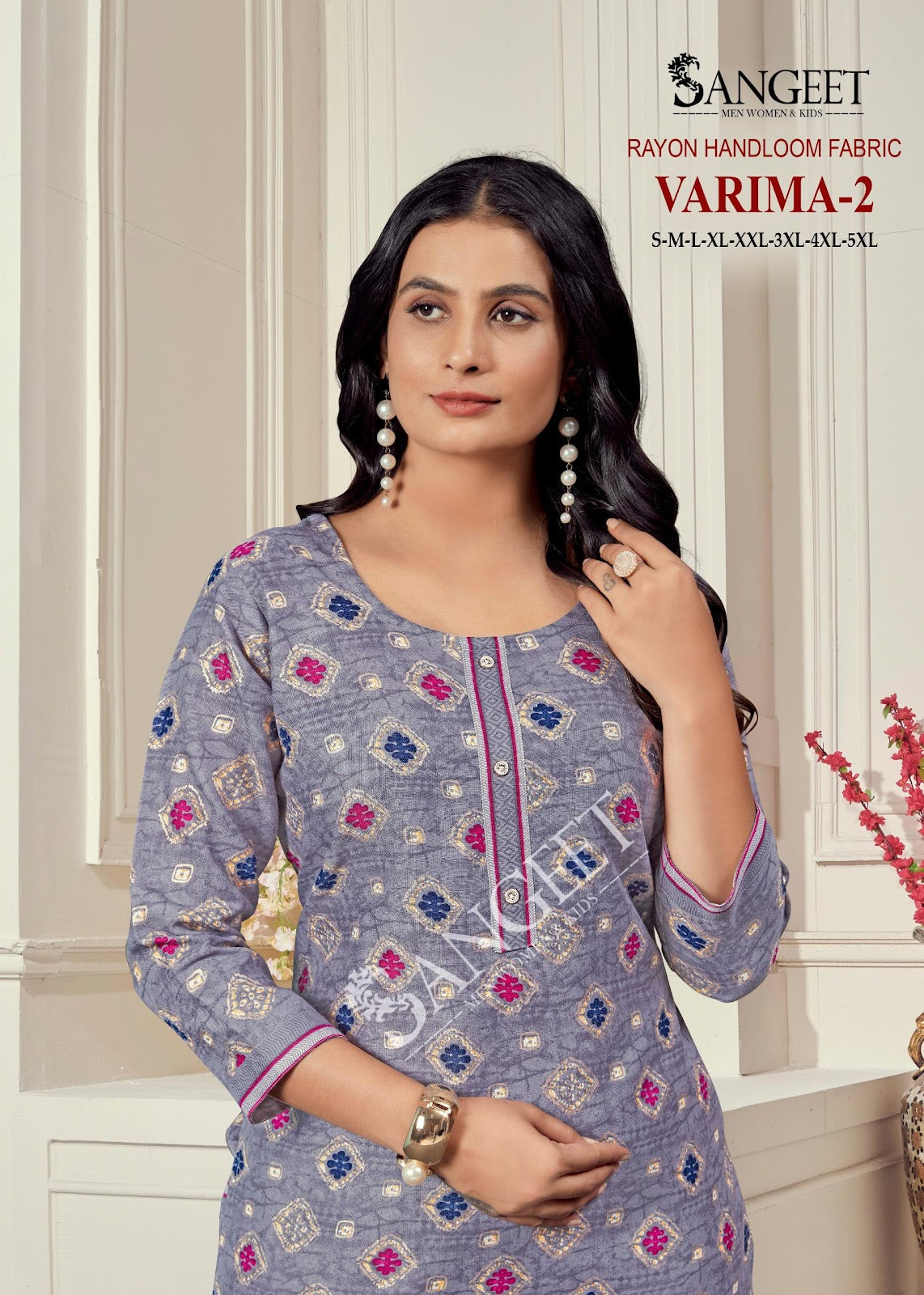 Varima 2 Sangeet Rayon Kurti Pant Set Supplier Ahmedabad