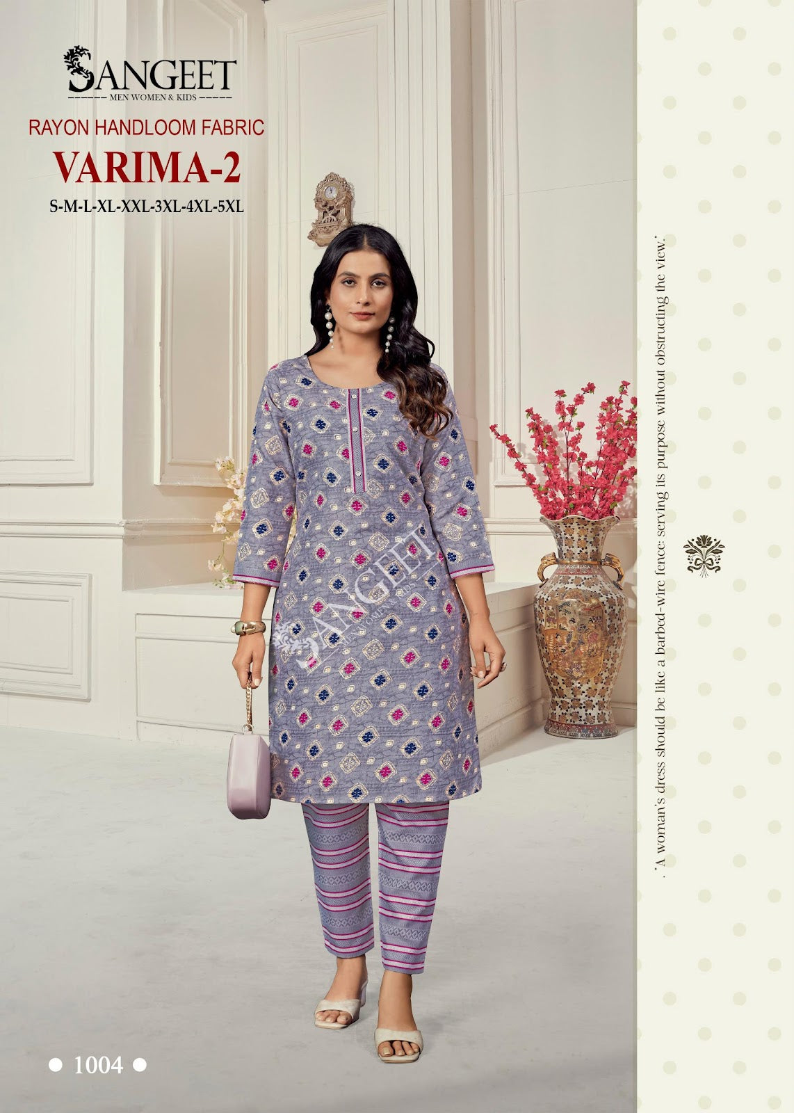Varima 2 Sangeet Rayon Kurti Pant Set Supplier Ahmedabad