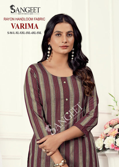 Varima Sangeet Rayon Kurti Pant Set Supplier