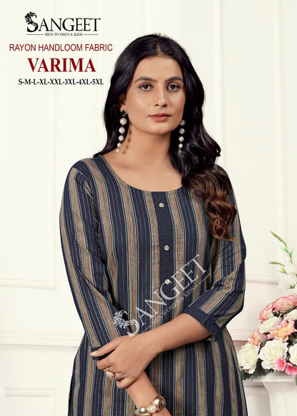 Varima Sangeet Rayon Kurti Pant Set Supplier