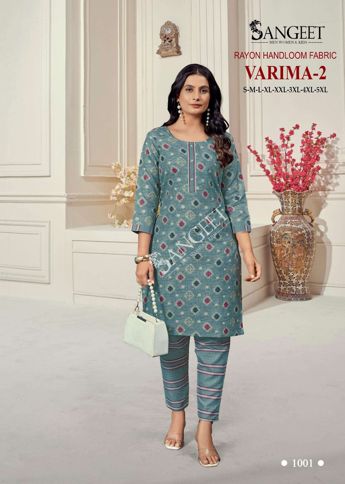 Varima Vol 2 Sangeet Rayon Kurti Pant Set Supplier Gujarat