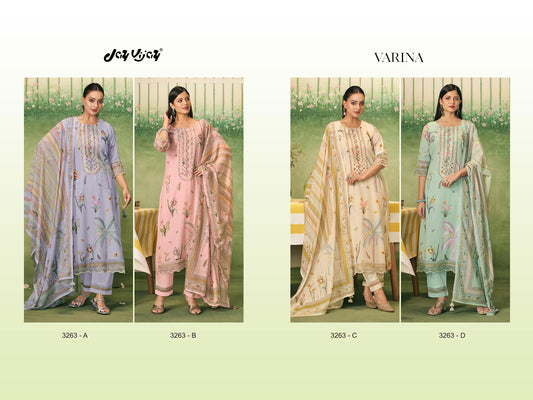 Varina 3263 Jay Vijay Mal Chanderi Pant Style Suits Exporter Ahmedabad