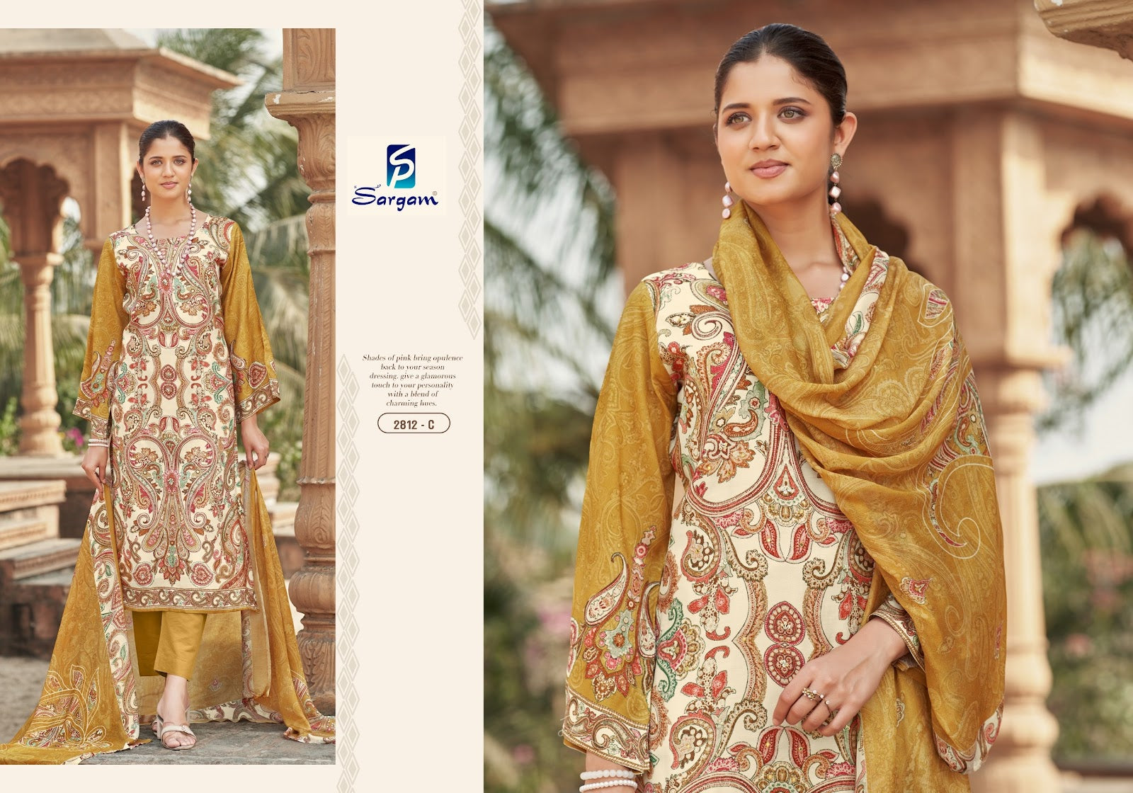 Varina Sargam Prints Viscose Muslin Pant Style Suits Manufacturer Gujarat