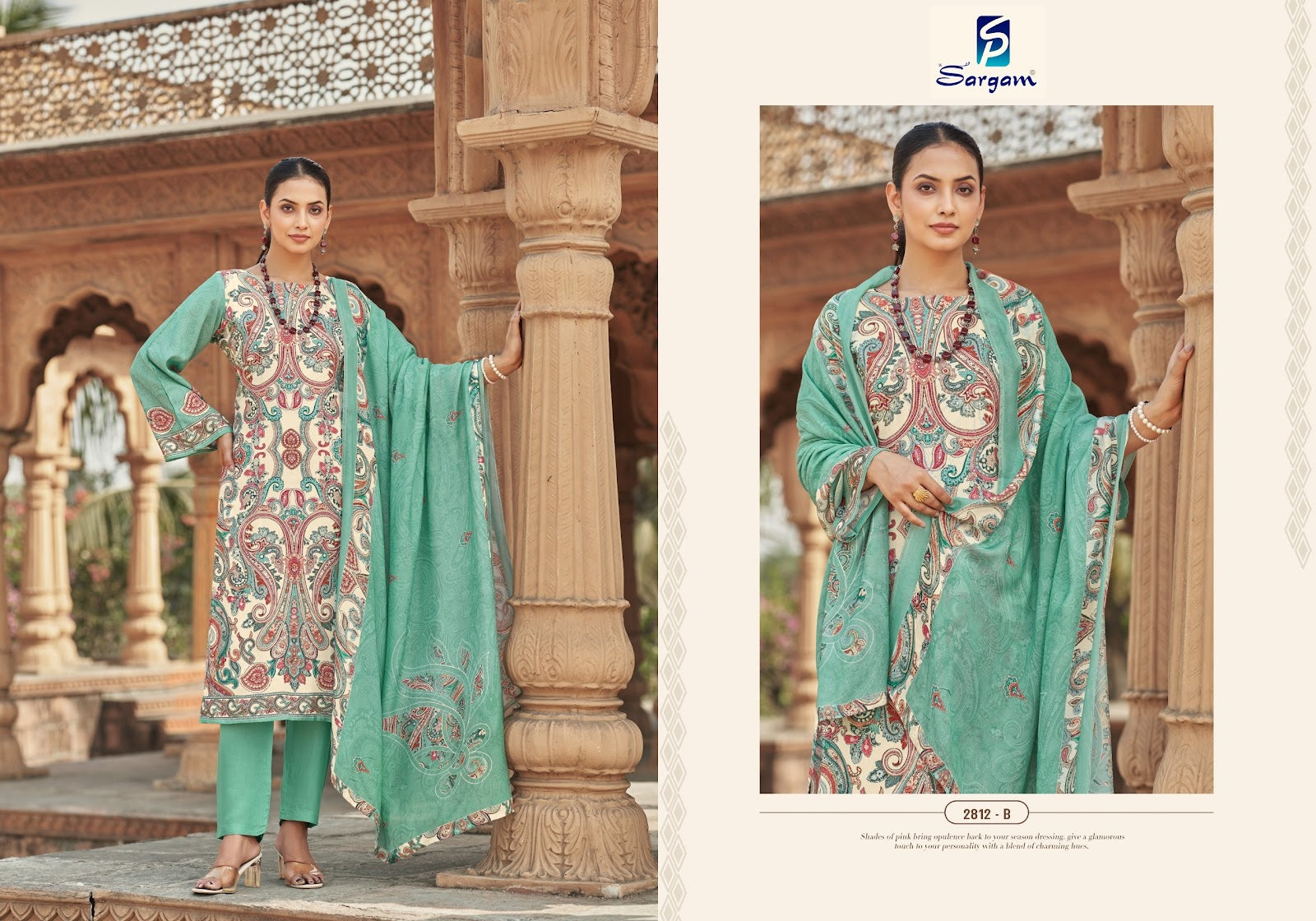 Varina Sargam Prints Viscose Muslin Pant Style Suits Manufacturer Gujarat