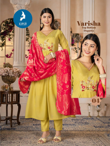 Varisha Kaya Chanderi Readymade Anarkali Suits Exporter Ahmedabad
