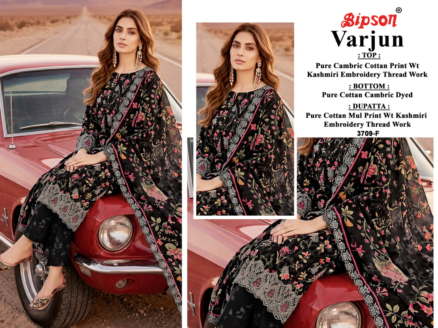 Varjun 3709 Bipson Prints Cambric Cotton Pant Style Suits Supplier India