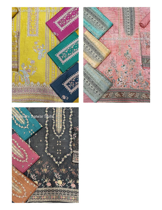 Varmala Kulnidhi Viscose Muslin Salwar Suits Manufacturer Ahmedabad