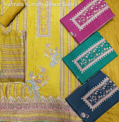 Varmala Kulnidhi Viscose Muslin Salwar Suits Manufacturer Ahmedabad