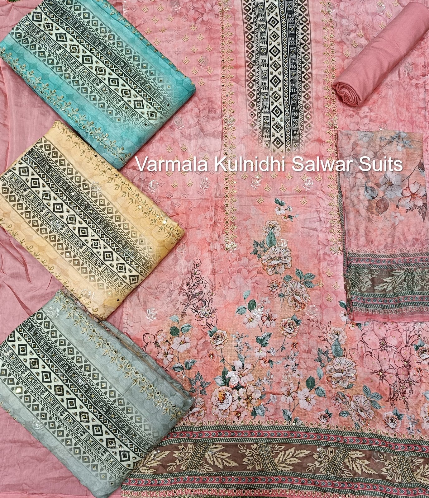Varmala Kulnidhi Viscose Muslin Salwar Suits Manufacturer Ahmedabad