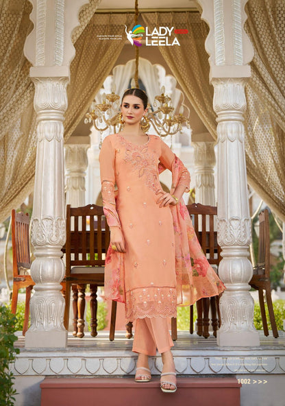 Varnika Ladyleela Organza Readymade Pant Style Suits Wholesale Rate