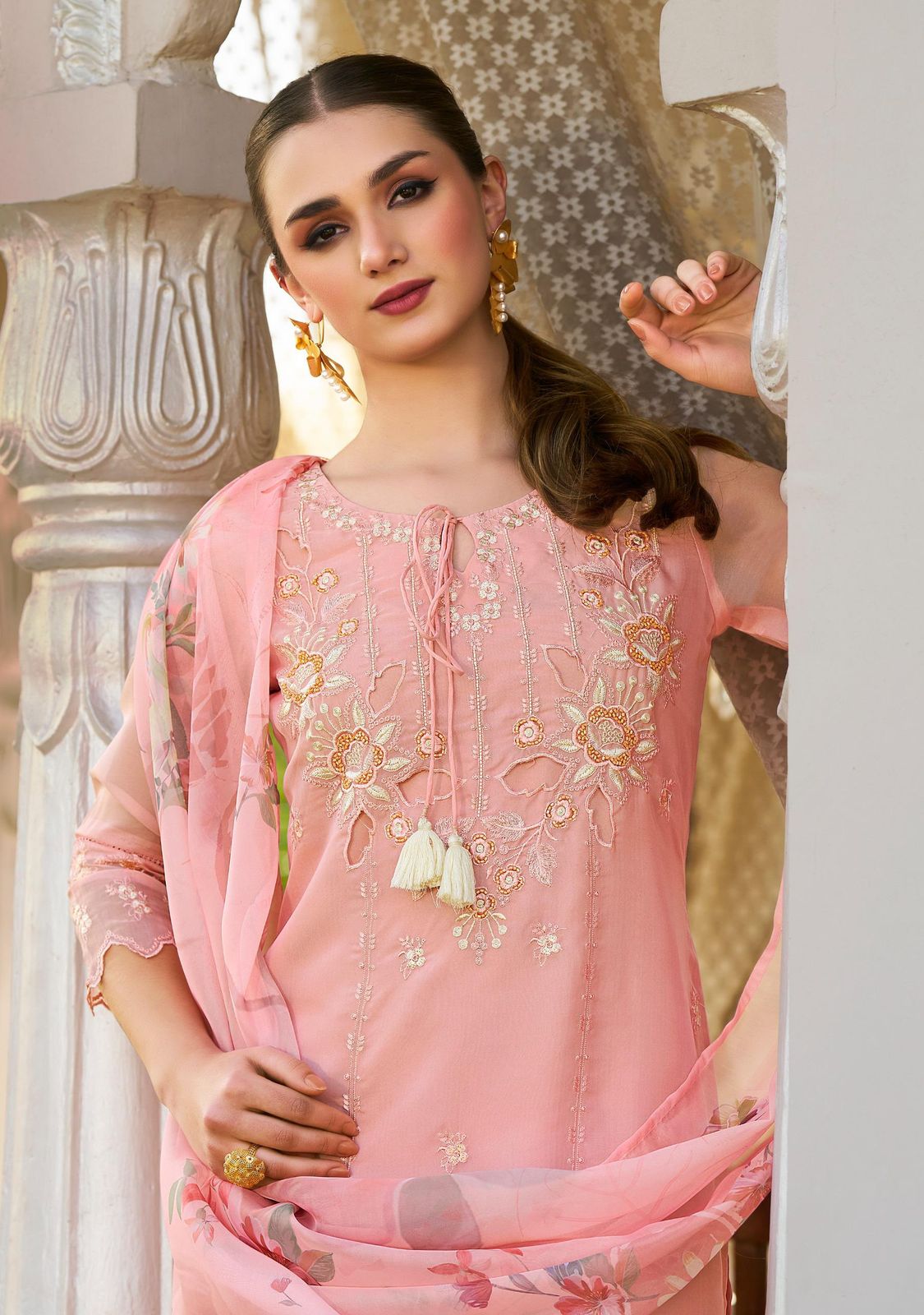Varnika Ladyleela Organza Readymade Pant Style Suits Wholesale Rate
