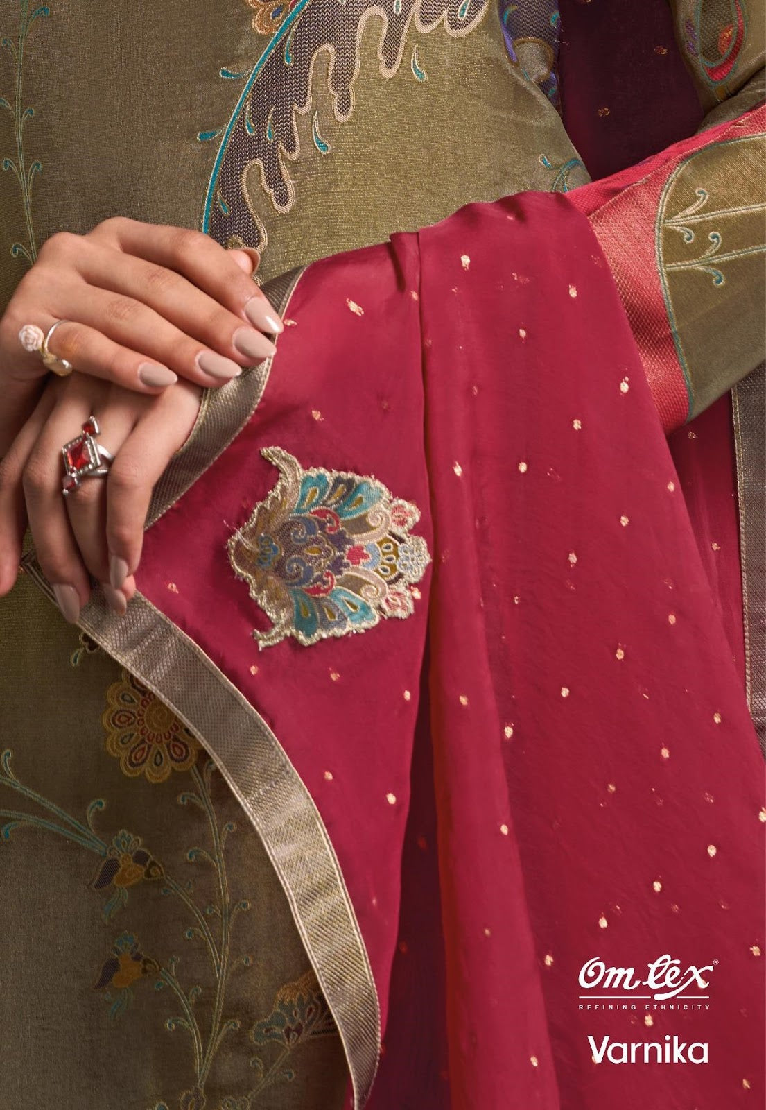 Varnika Omtex Jacquard Pant Style Suits Wholesaler