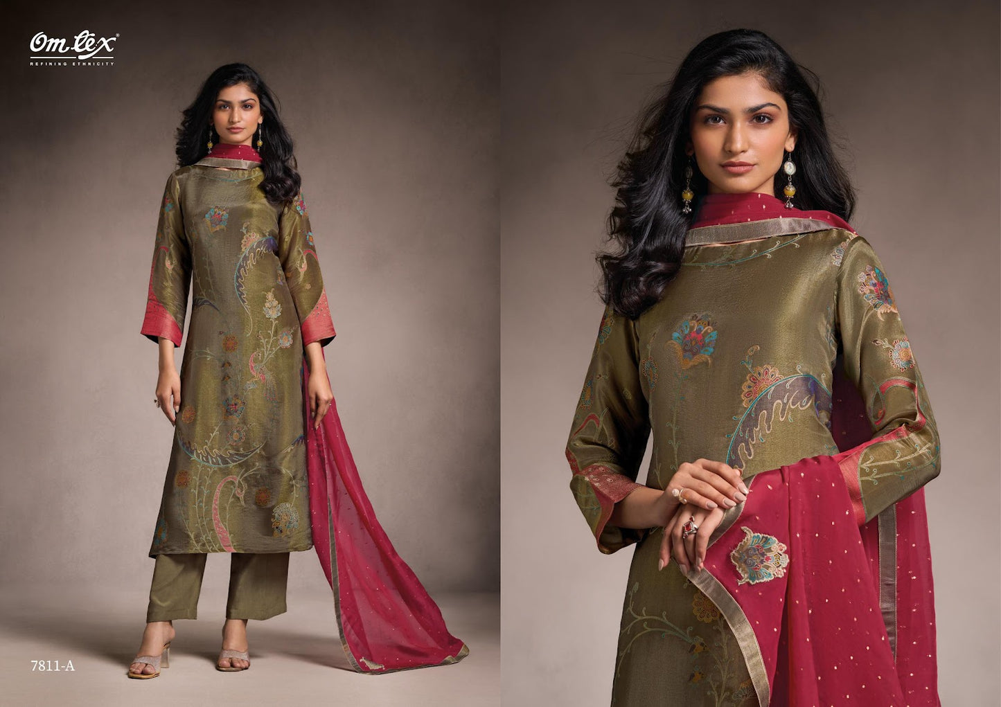 Varnika Omtex Jacquard Pant Style Suits Wholesaler