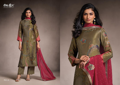 Varnika Omtex Jacquard Pant Style Suits Wholesaler