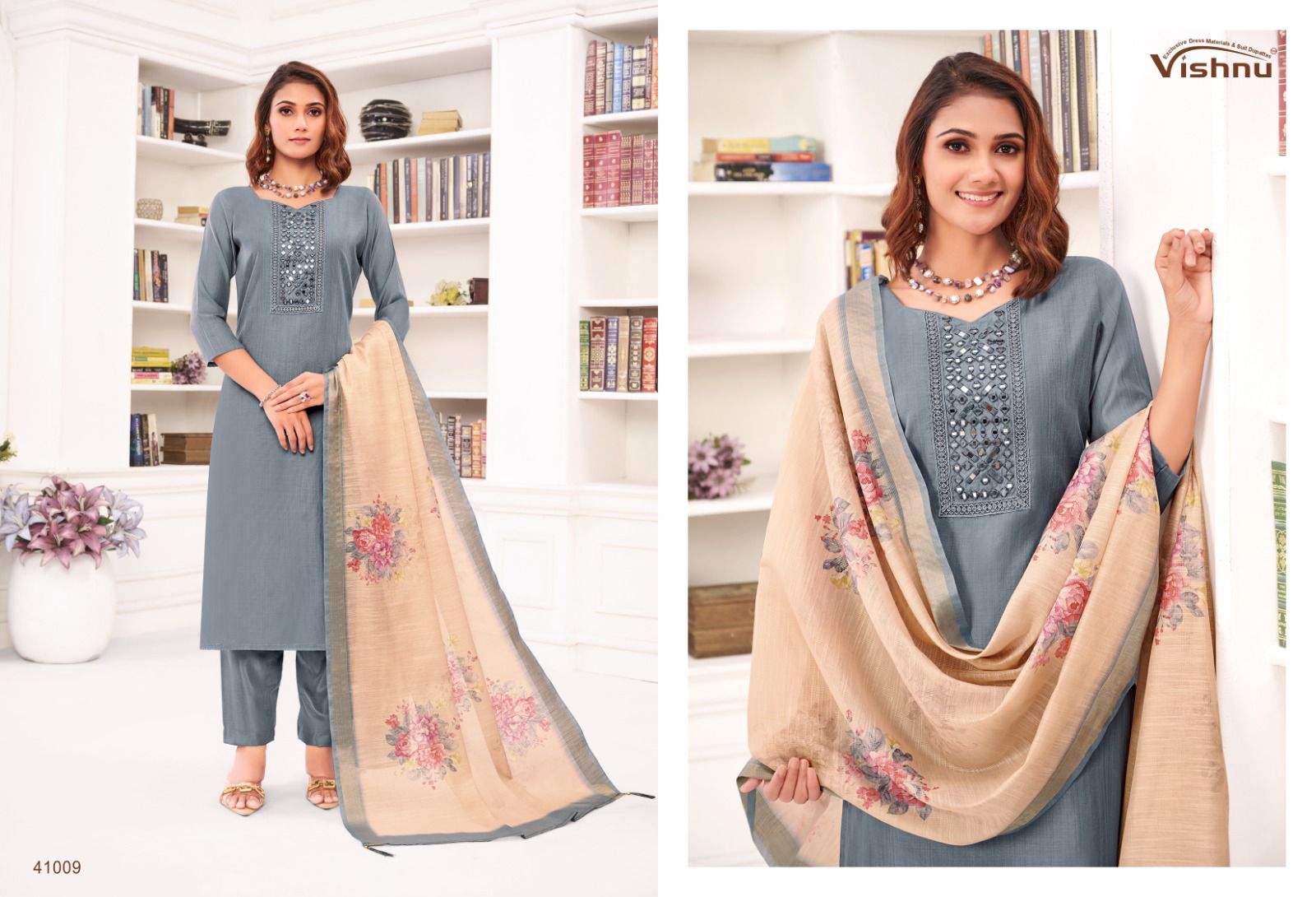 Varnika Vishnu Impex Silk Pant Style Suits Manufacturer Ahmedabad