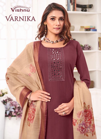 Varnika Vishnu Impex Silk Pant Style Suits Manufacturer Ahmedabad