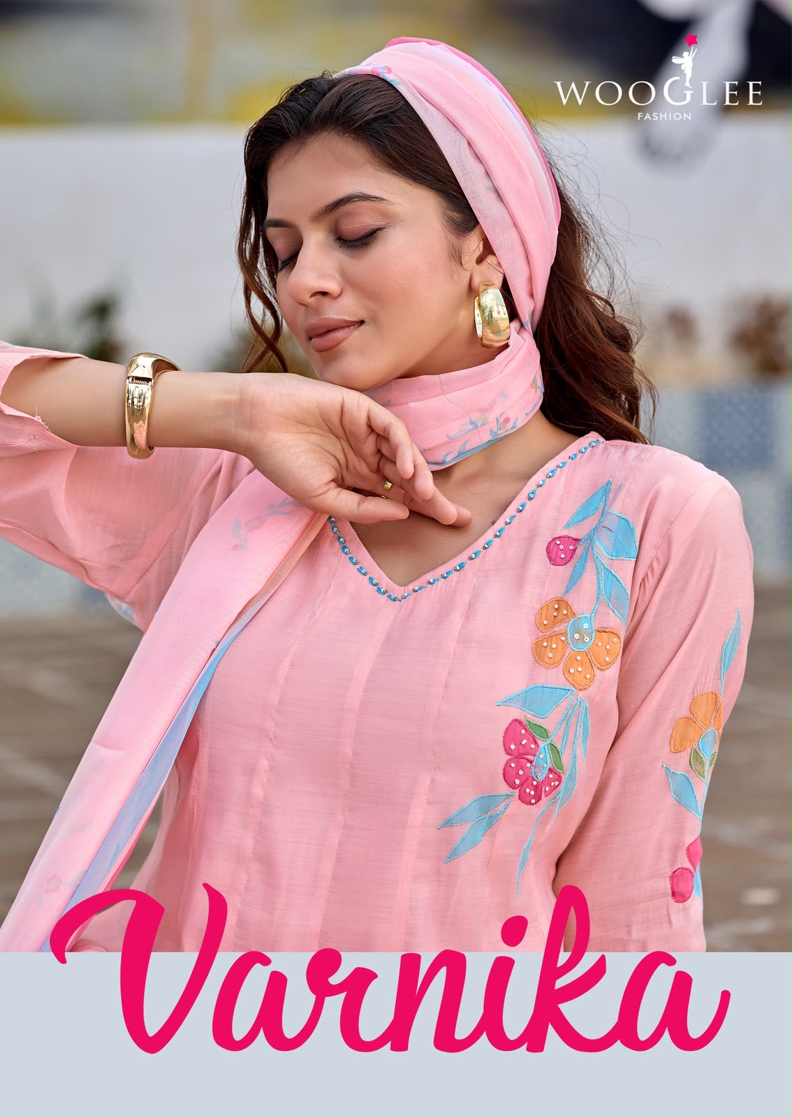 Varnika Wooglee Chanderi Readymade Anarkali Suits Manufacturer