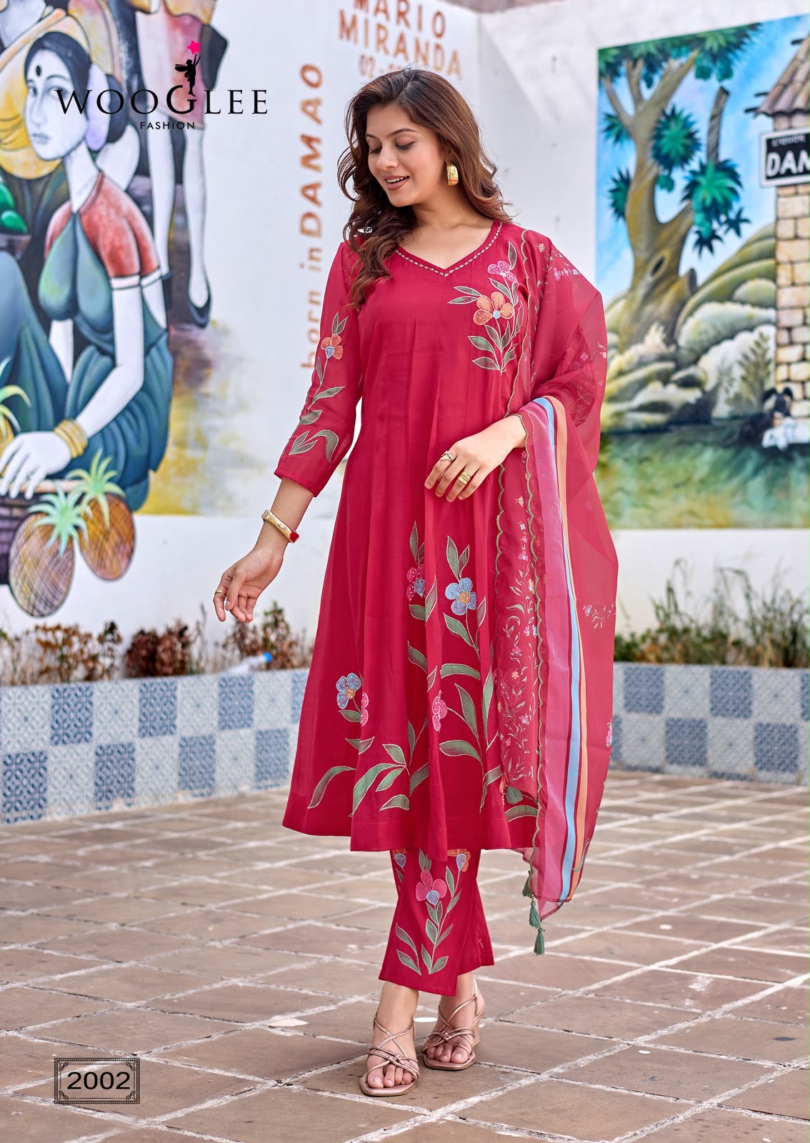 Varnika Wooglee Chanderi Readymade Anarkali Suits Manufacturer