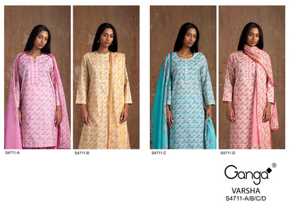 Varsha 4711 Ganga Cotton Plazzo Style Suits Manufacturer Ahmedabad