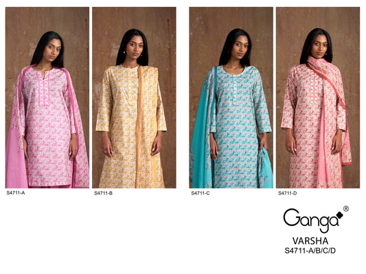 Varsha 4711 Ganga Cotton Plazzo Style Suits Manufacturer Ahmedabad