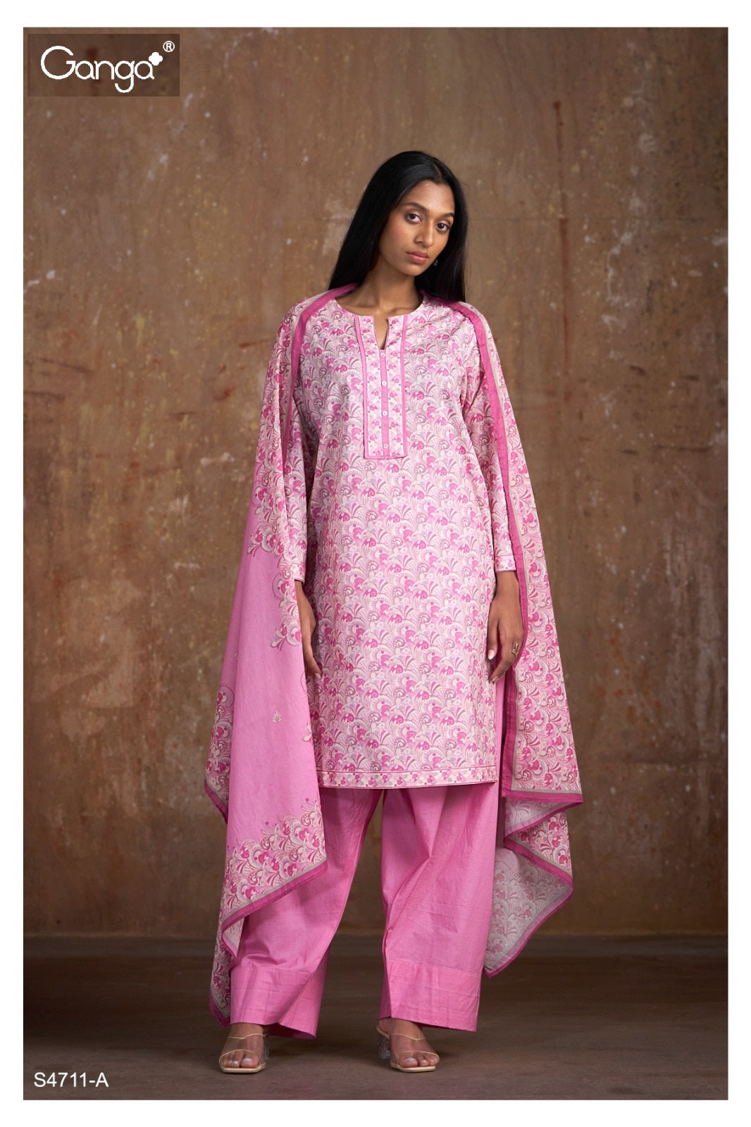 Varsha 4711 Ganga Cotton Plazzo Style Suits Manufacturer Ahmedabad